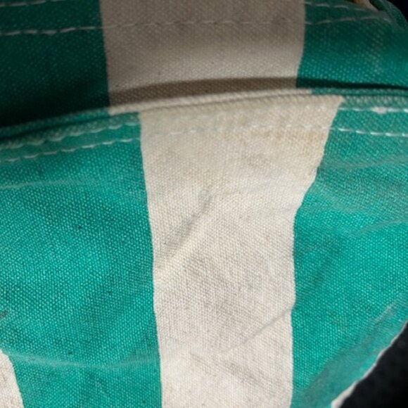 Caribbean Joe Striped Canvas Zip Shopping Beach Travel Tote Bag Extra Lg 22"x18" - Picture 16 of 16